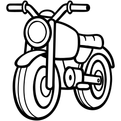 Motorbike coloring page