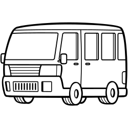 Van coloring page