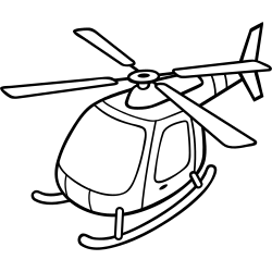 Helicopter coloring page