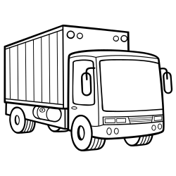 Truck vehicle coloring page