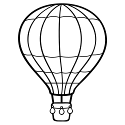 Air balloon coloring page