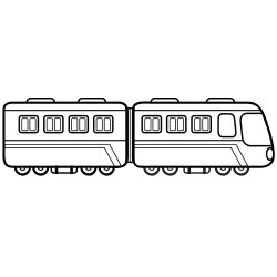 Train coloring page