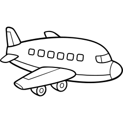 Dibujo de avión para colorear