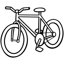 Bicycle coloring page