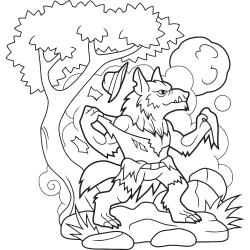 Wolf coloring page printable