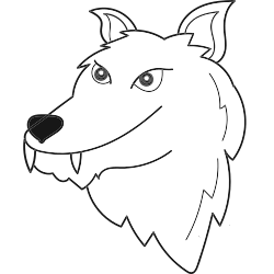 Wolf head coloring