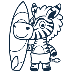 Zebra Coloring Pages