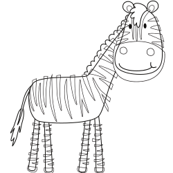 Zebra Disegni da colorare